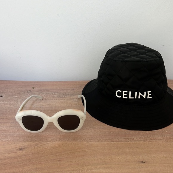 Celine lola white round thick frames sungl… - Picture 3 of 10